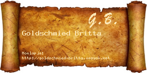 Goldschmied Britta névjegykártya